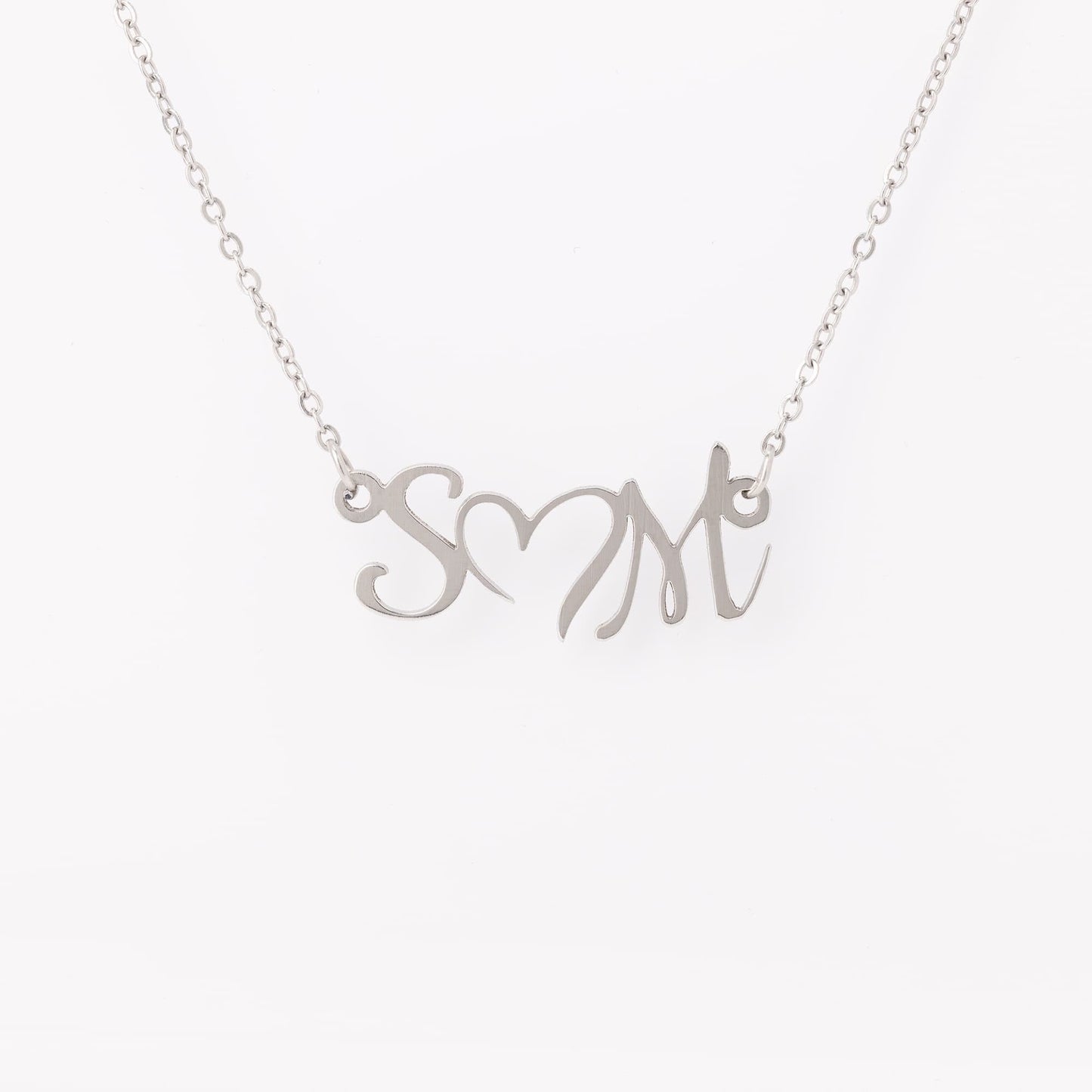 initial and heart necklace - The muggin shop