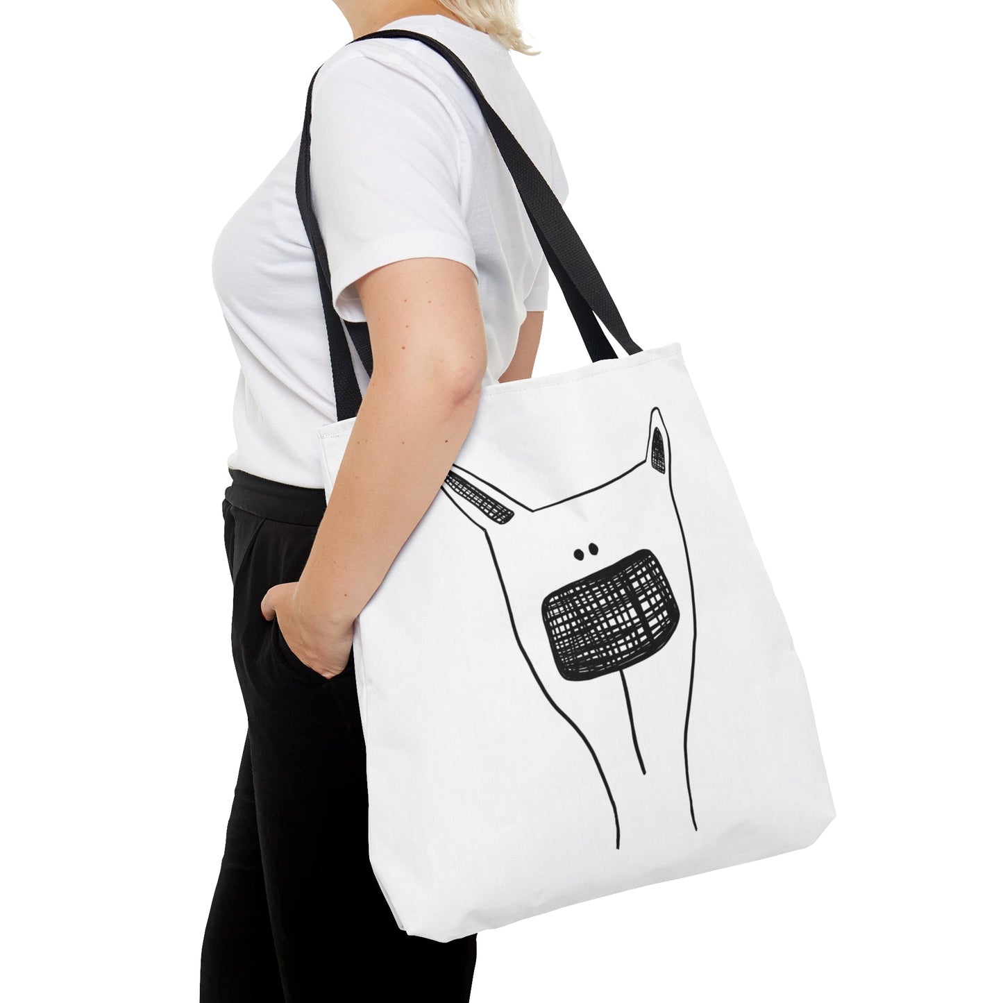Perky dog Large Tote Bag - The muggin shop