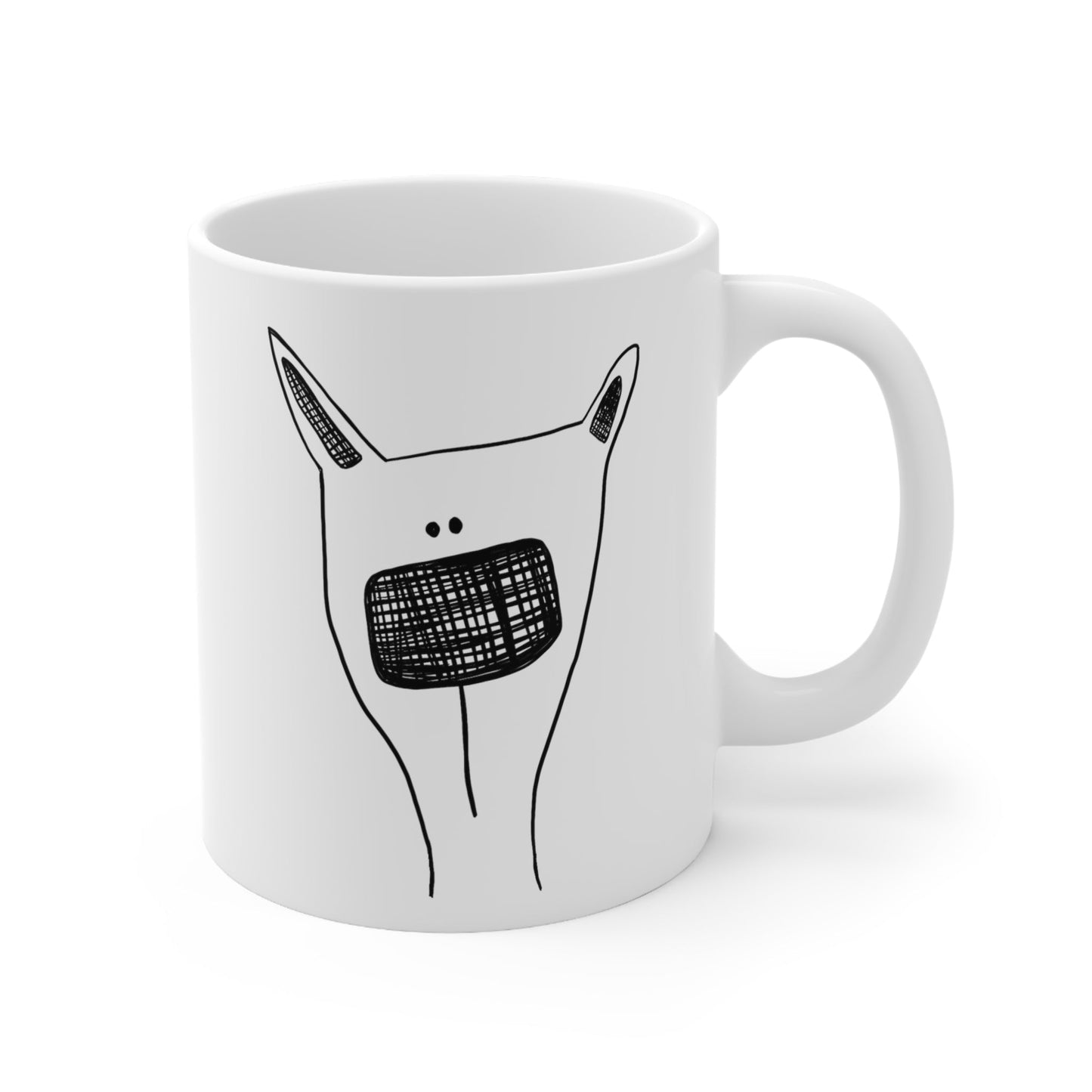 Perky eared dog mug - The muggin shop