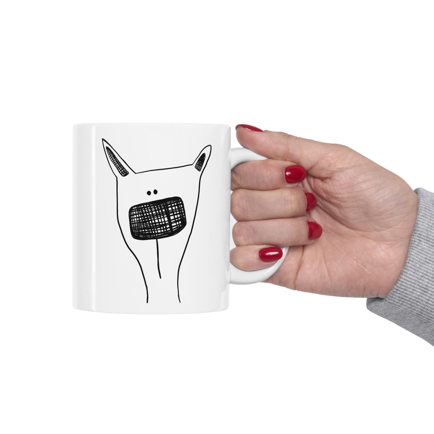 Perky eared dog mug - The muggin shop