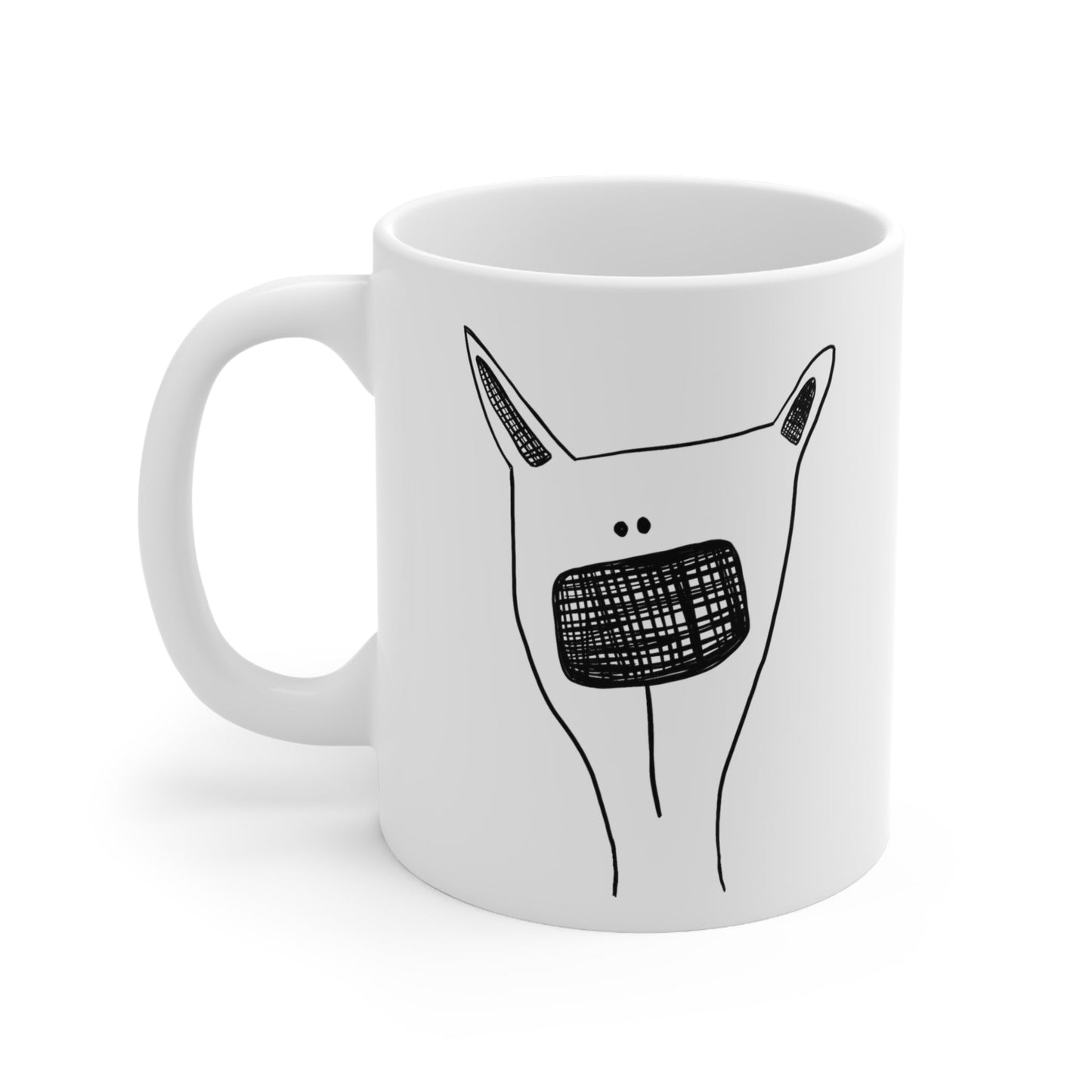 Perky eared dog mug - The muggin shop