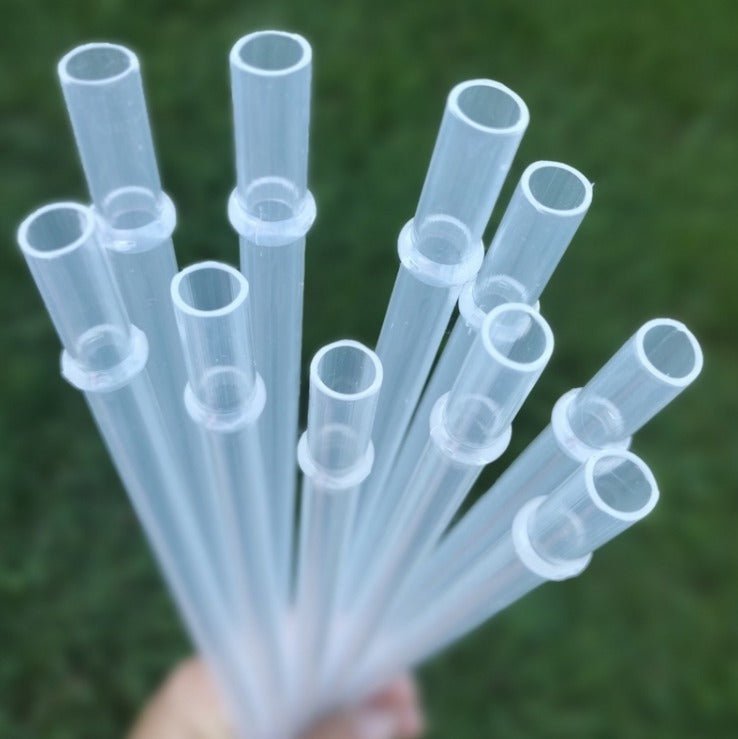 Straw topper caps with 13" long straws - The muggin shop
