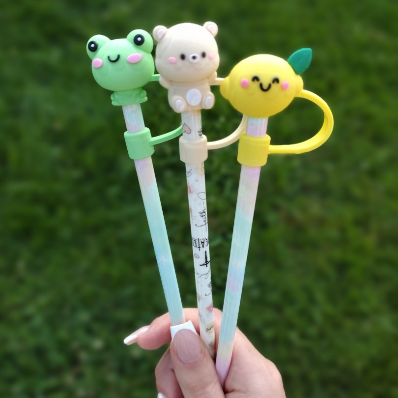 tumbler straw dust covers - The muggin shop