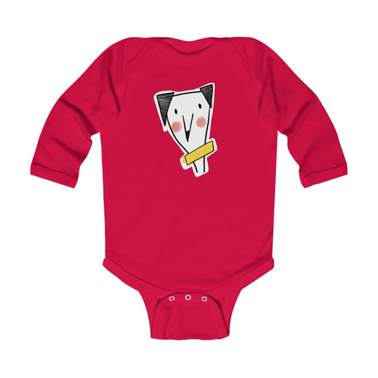 Infant Long Sleeve Bodysuit cheeky dog - The muggin shop