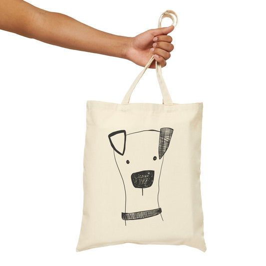 Puppy Cotton Canvas Tote Bag - The muggin shop
