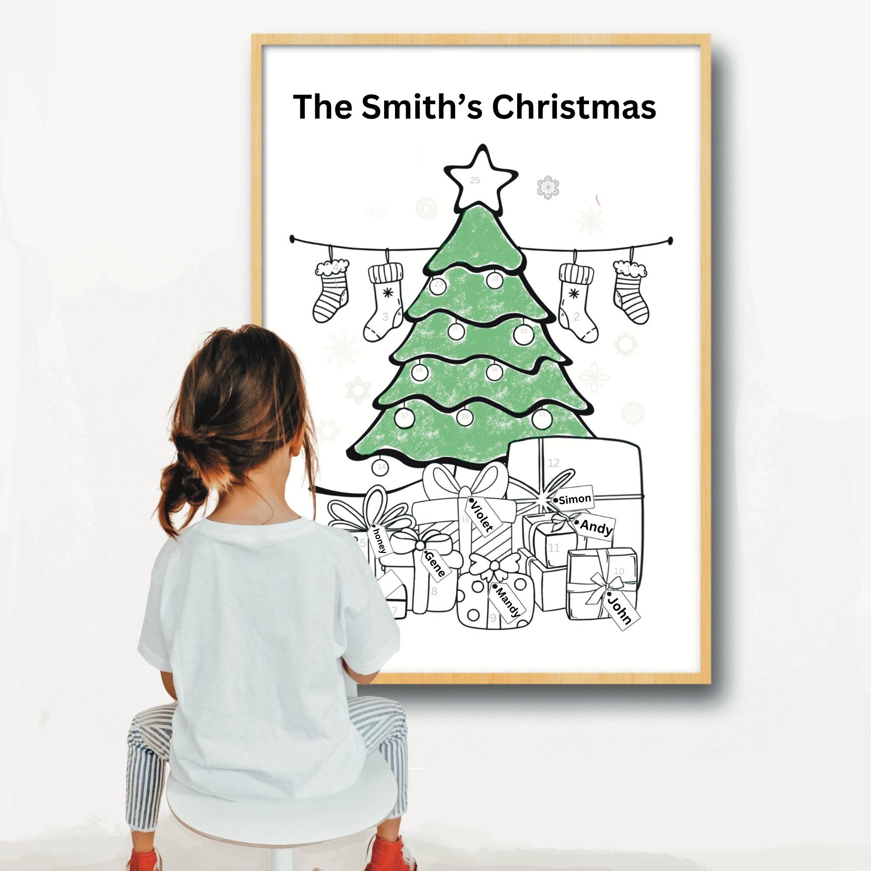 Advent Calendar coloring poster kit - The muggin shop