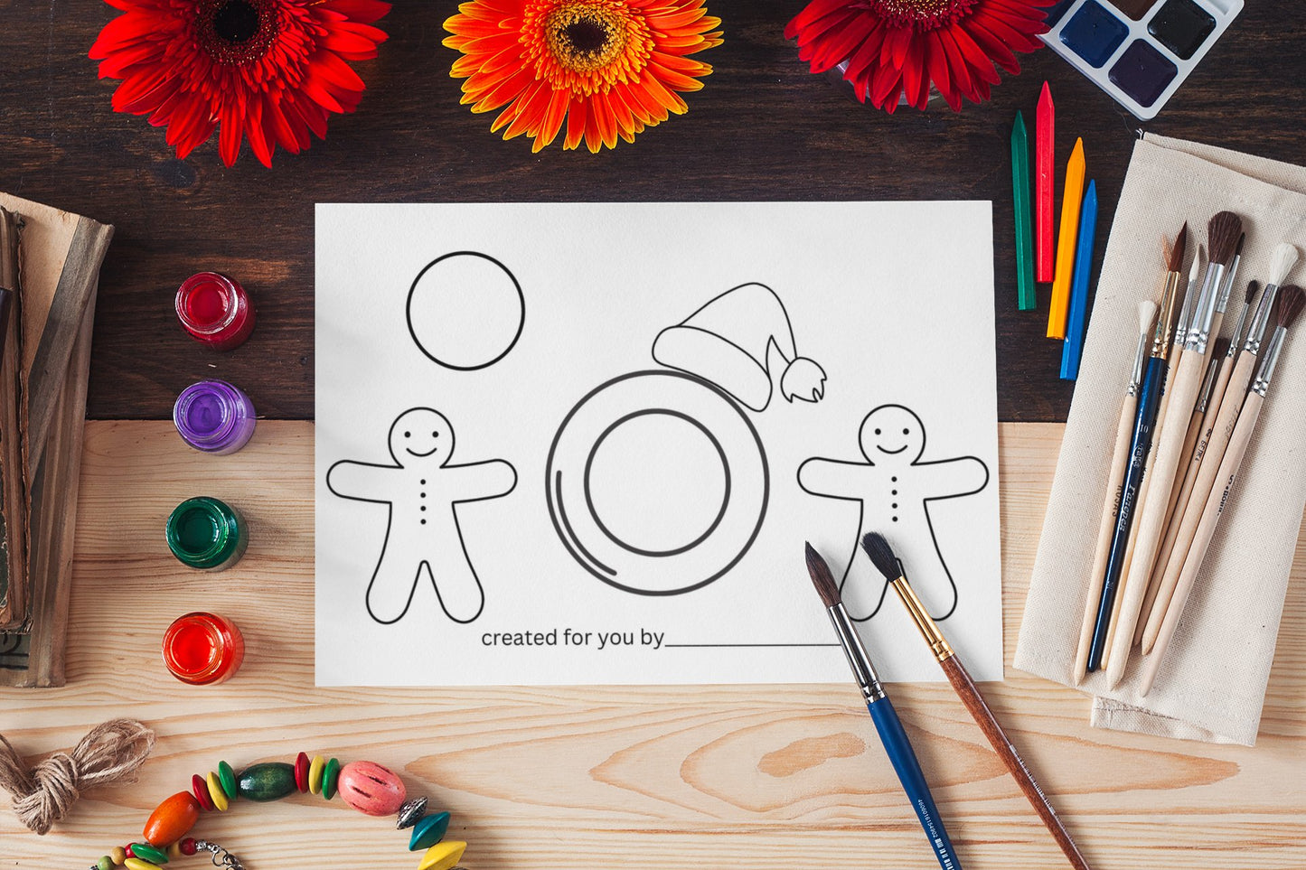 Advent Calendar coloring poster kit - The muggin shop