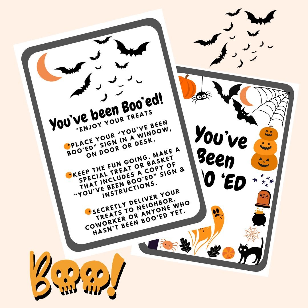Boo Basket sign & tag set - The muggin shop