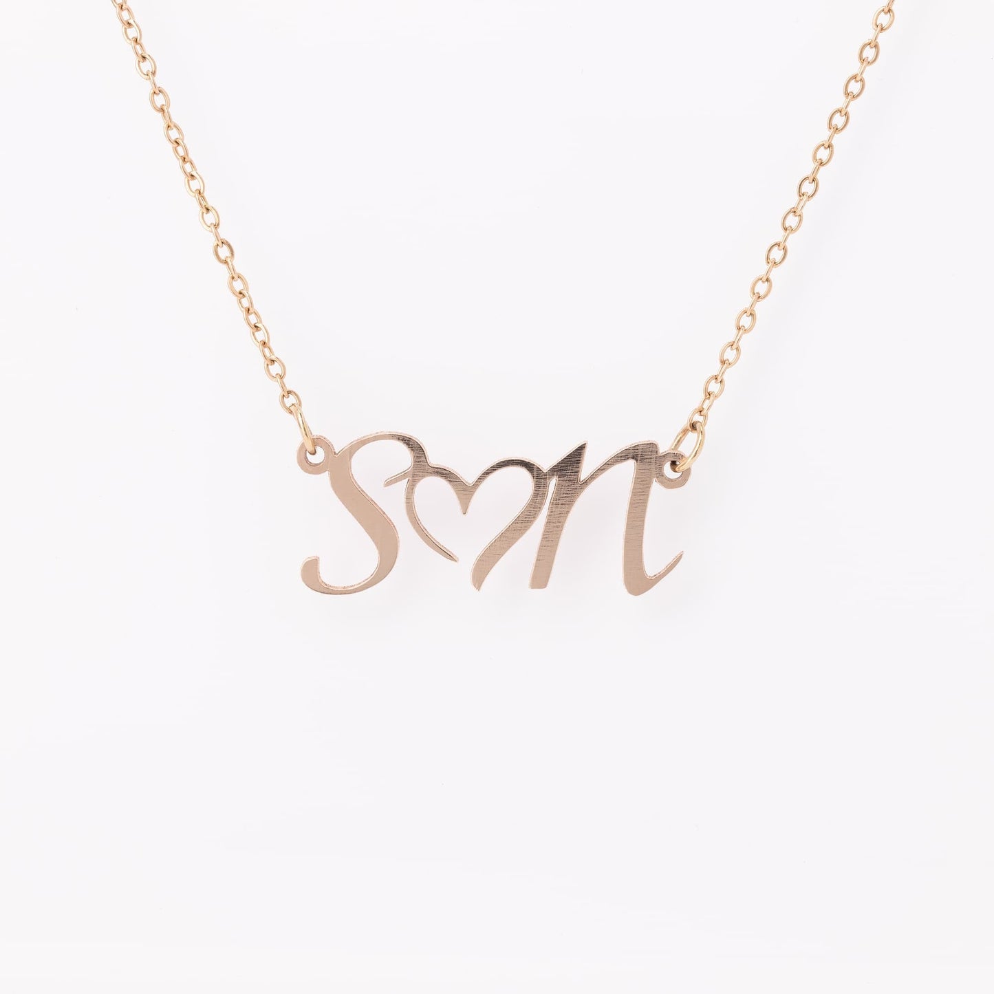 initial and heart necklace - The muggin shop