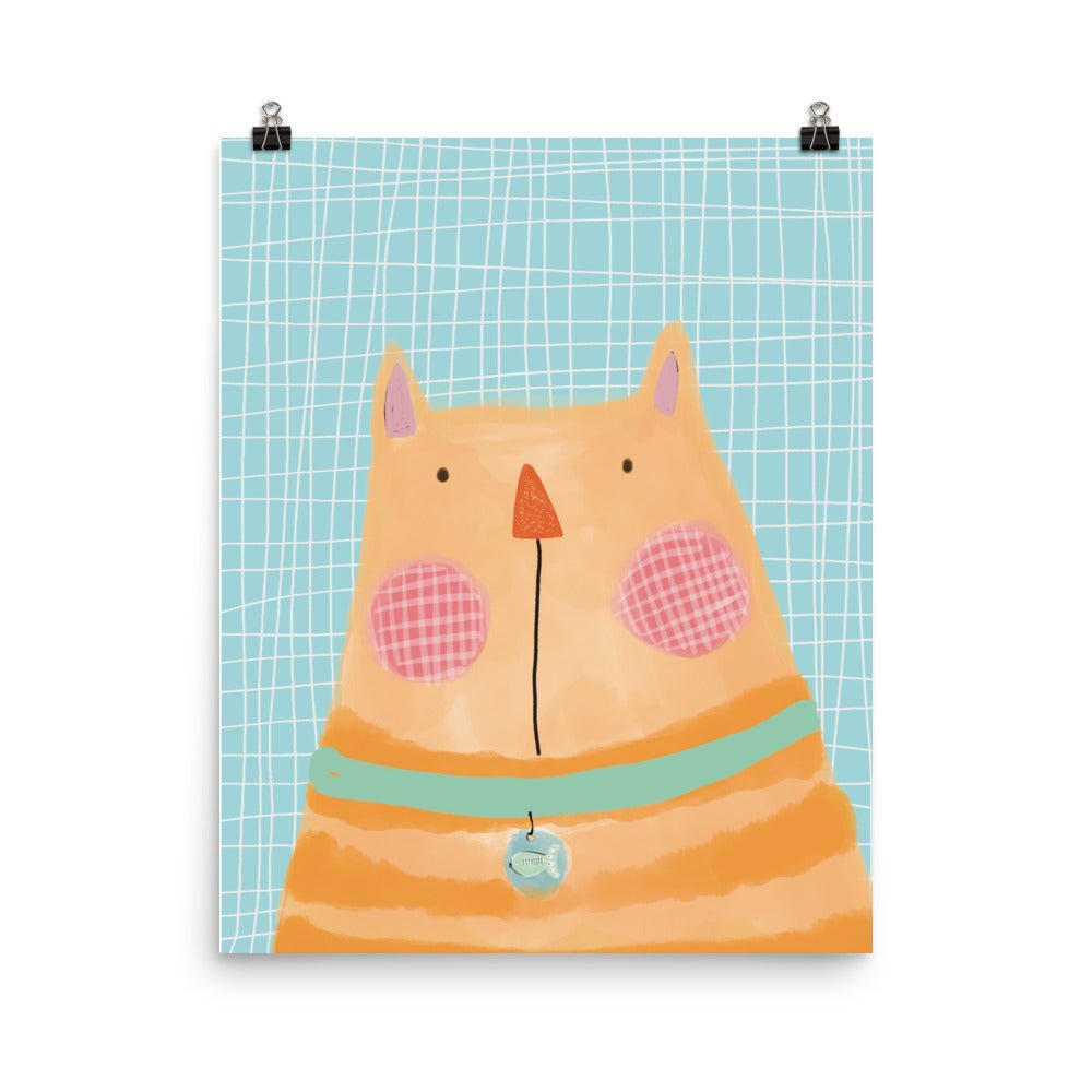 Orange tabby cat poster - The muggin shop