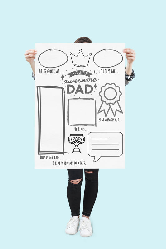Personalized Dad award activity poster - The muggin shop