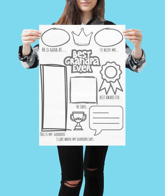 Personalized grandpa award activity poster - The muggin shop