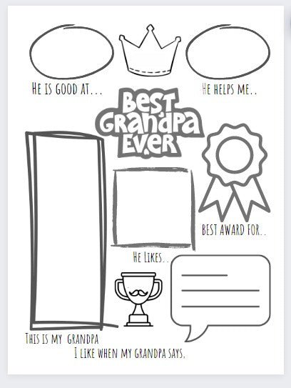 Personalized grandpa award activity poster - The muggin shop