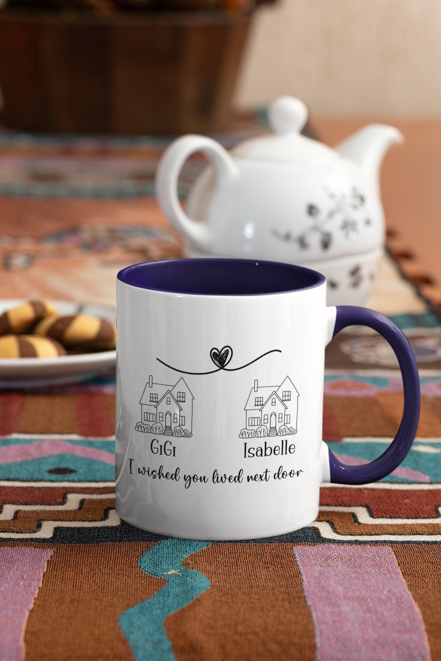 Personalized I wished you lived next door mug - The muggin shop