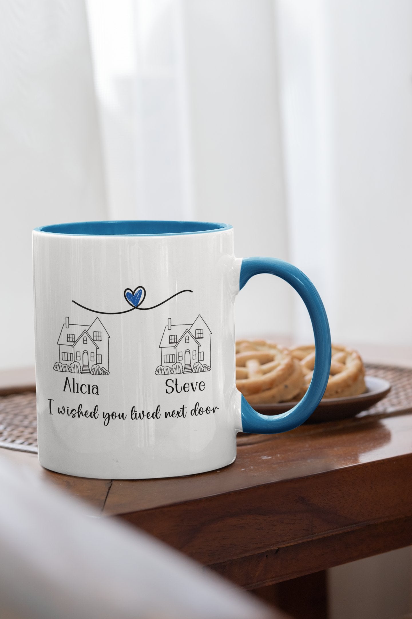Personalized I wished you lived next door mug - The muggin shop