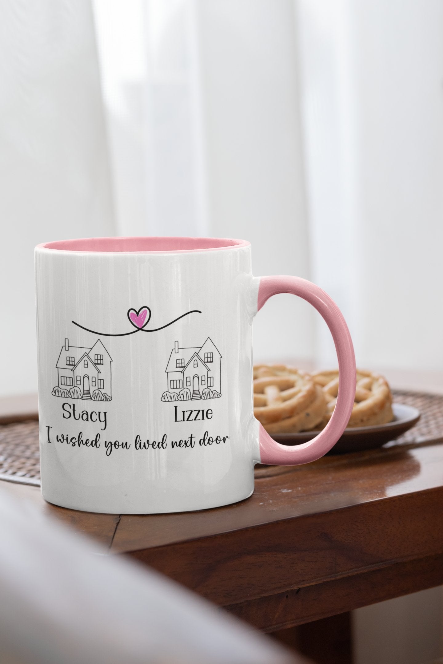 Personalized I wished you lived next door mug - The muggin shop