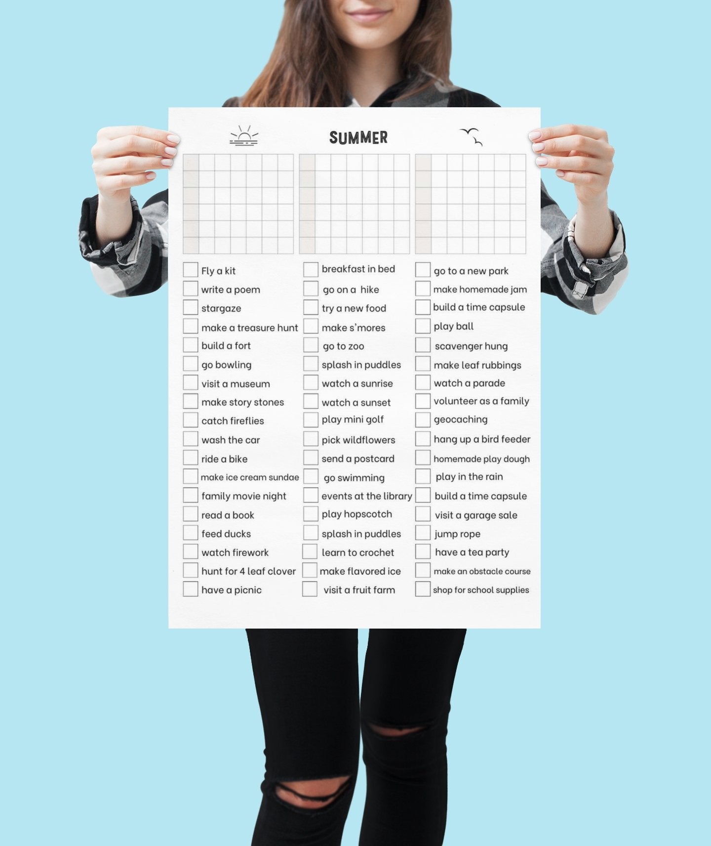 SUMMER BUCKET LIST POSTER - The muggin shop