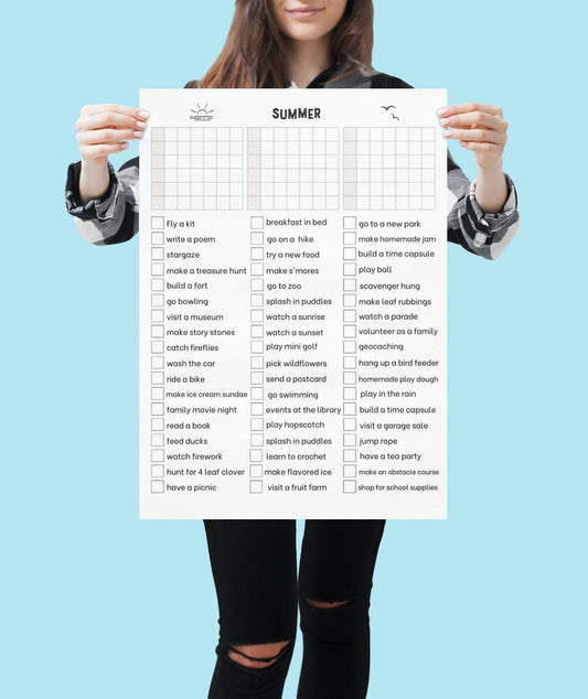 SUMMER BUCKET LIST POSTER - The muggin shop