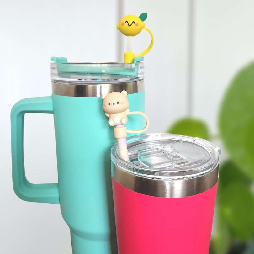 tumbler straw dust covers - The muggin shop