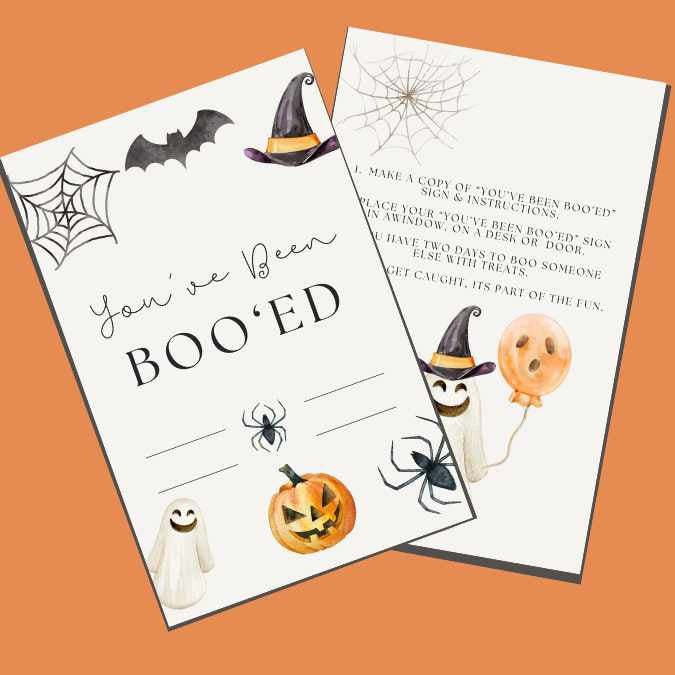 You've been Boo'ed Classic design tag set - The muggin shop