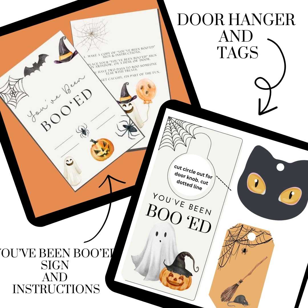 You've been Boo'ed Classic design tag set - The muggin shop